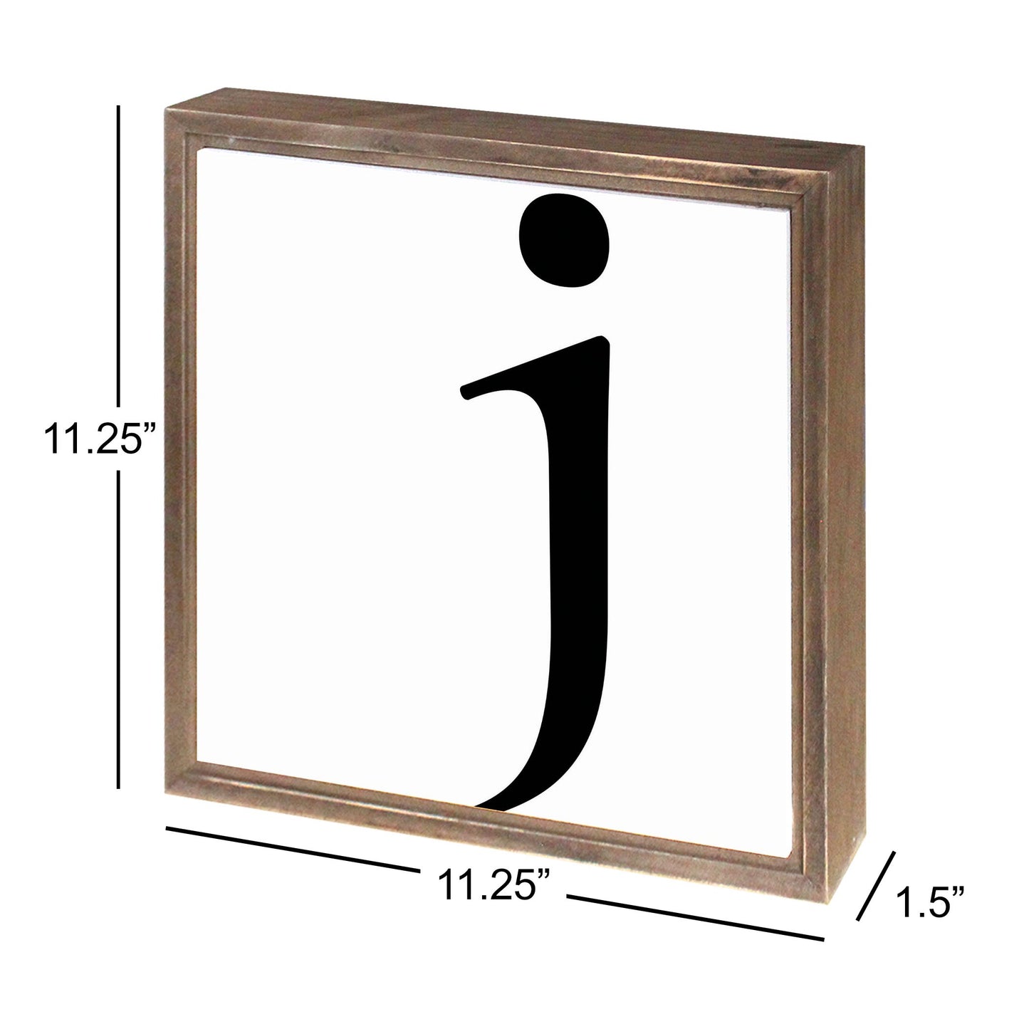 Minimalist Monogram J | Wood Sign | Eaches | Min 1