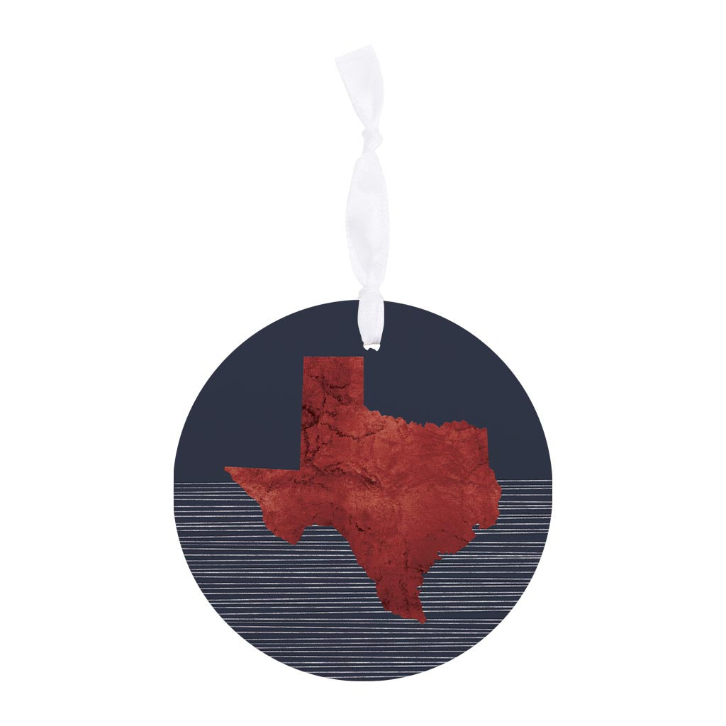 Modern Minimalist Texas Straight Line State Shape | Wood Ornament | Eaches | Min 6