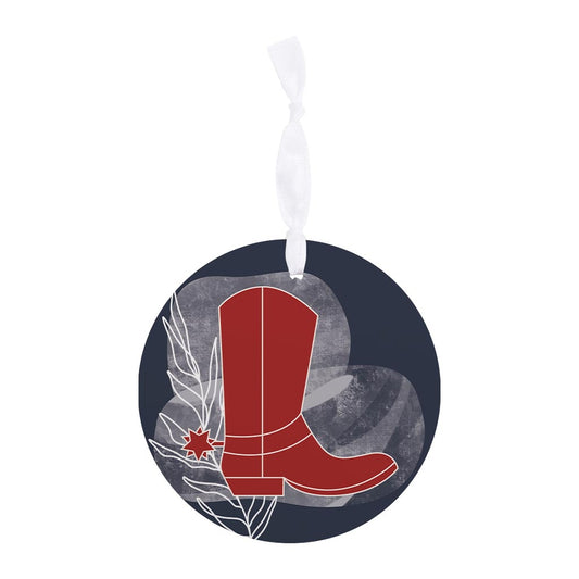 Modern Minimalist Texas Colors Boot | Wood Ornament | Eaches | Min 6