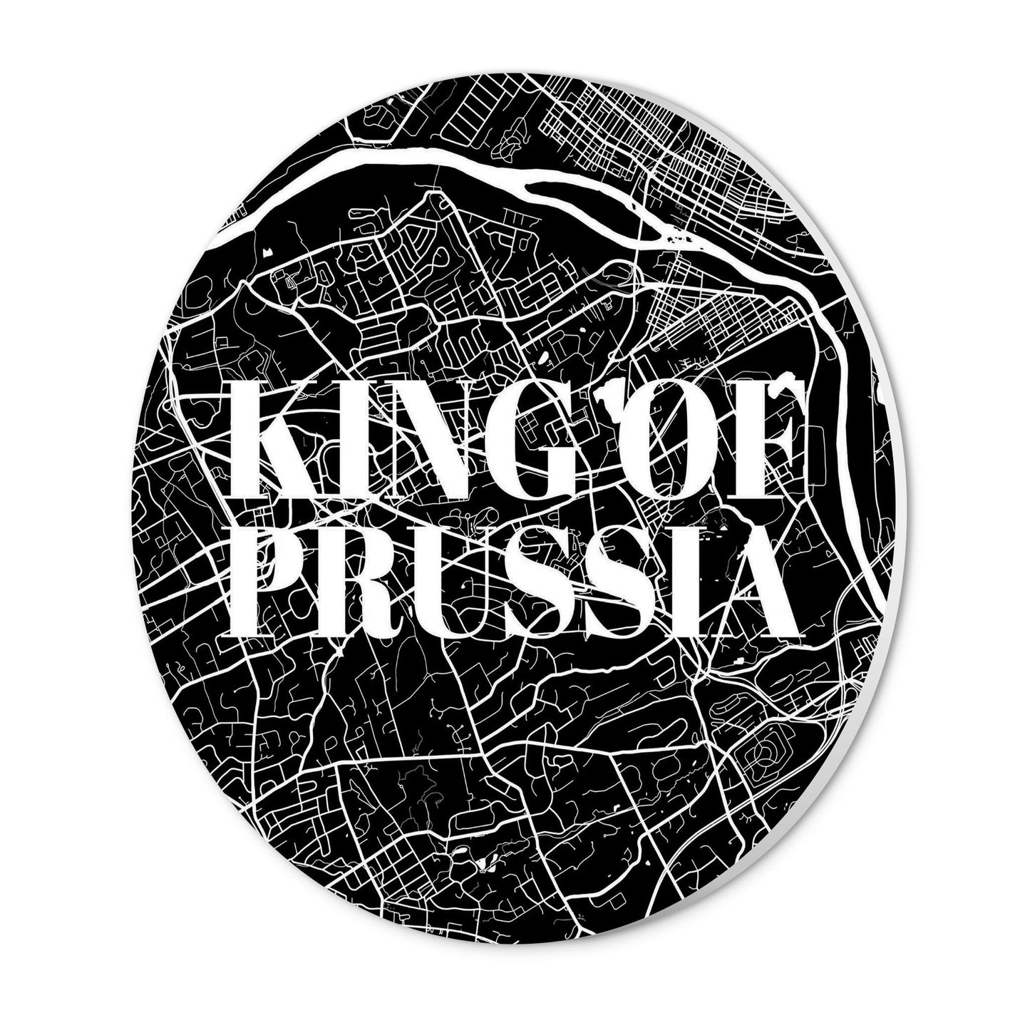 Minimalistic B&W Pennsylvania King Of Prussia Map | Wood Sign | Eaches | Min 1