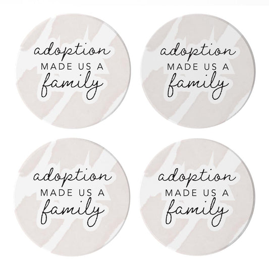 Modern Minimalist Mothers Day Adoption | Absorbent Coasters | Set of 4 | Min 2