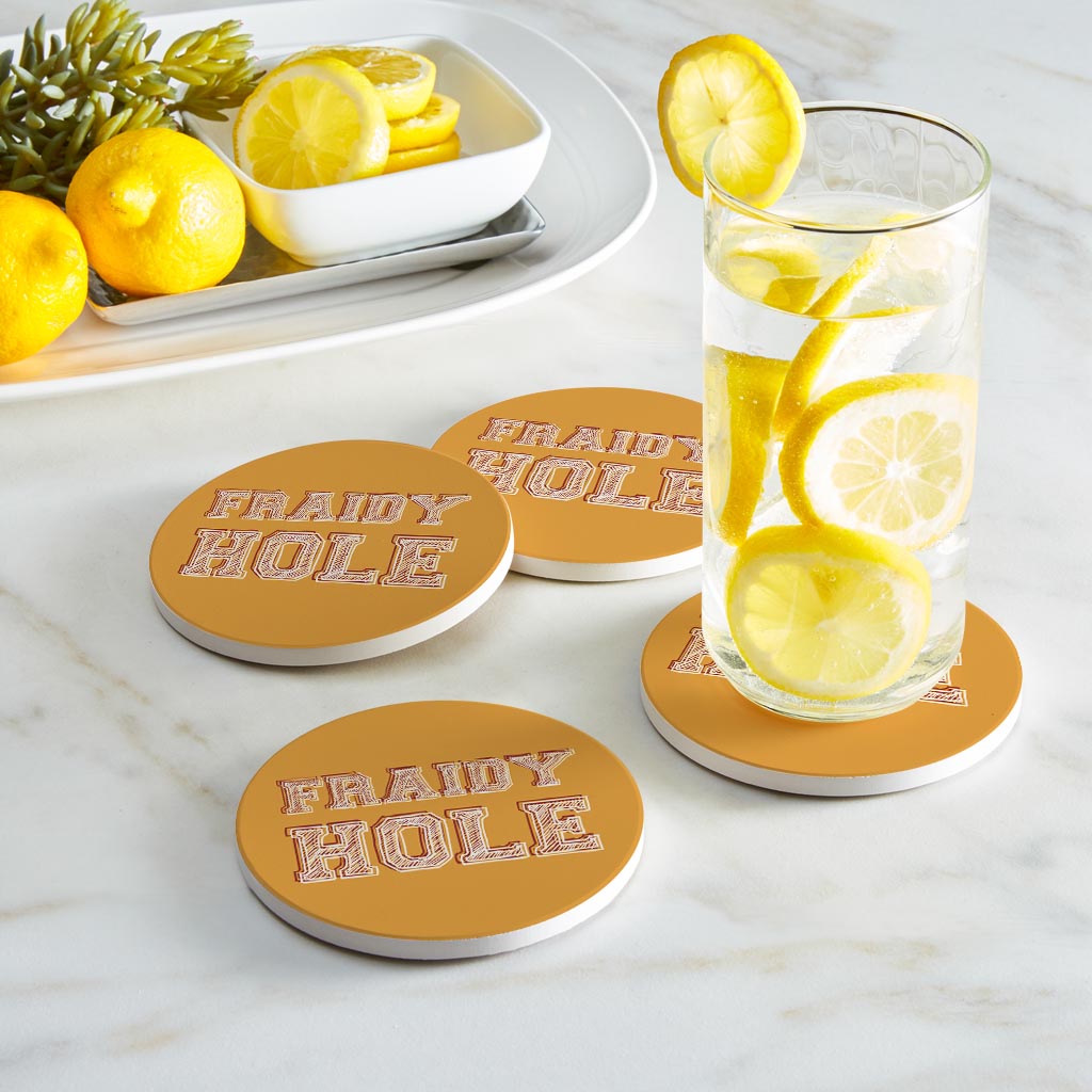 Modern Minimalist Oklahoma Fraidy Hole | Absorbent Coasters | Set of 4 | Min 2