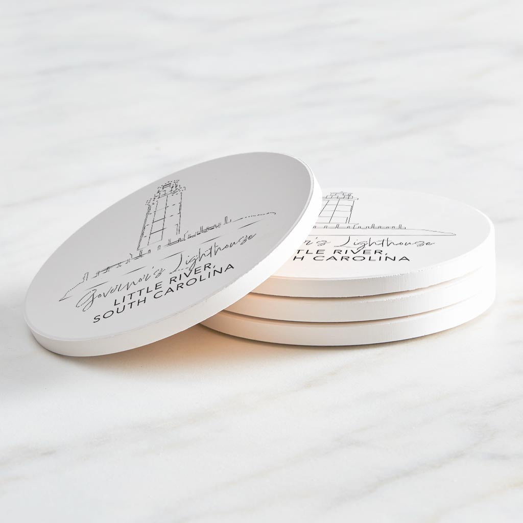 Governors Lighthouse| Absorbent Coasters | Set of 4 | Min 2