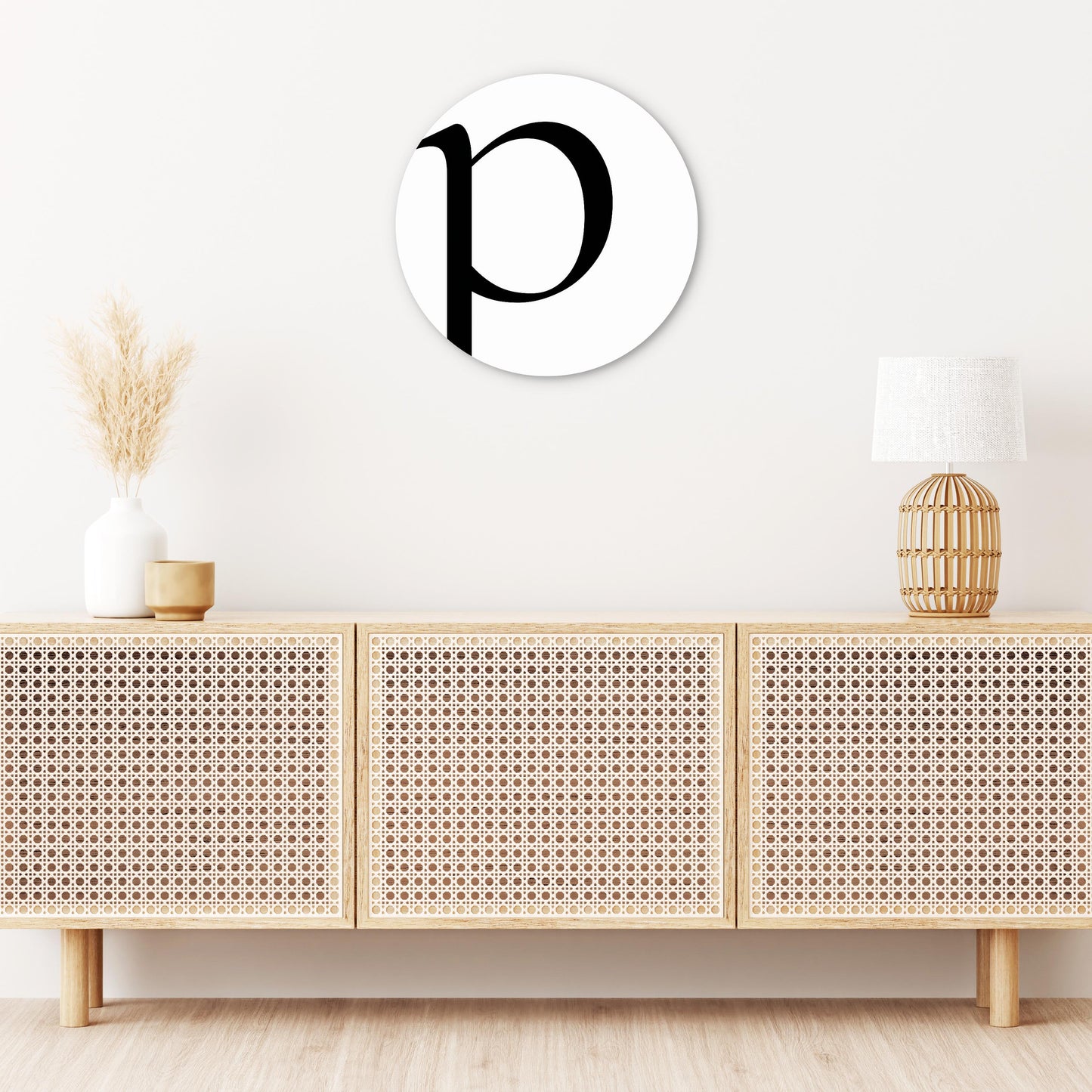 Minimalist Monogram P| Wood Sign | Eaches | Min 1