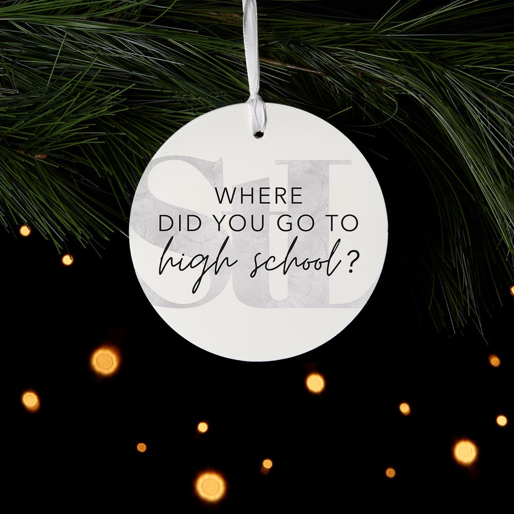 Minimalist B&W Missouri High School Quote | Wood Ornament | Eaches | Min 6