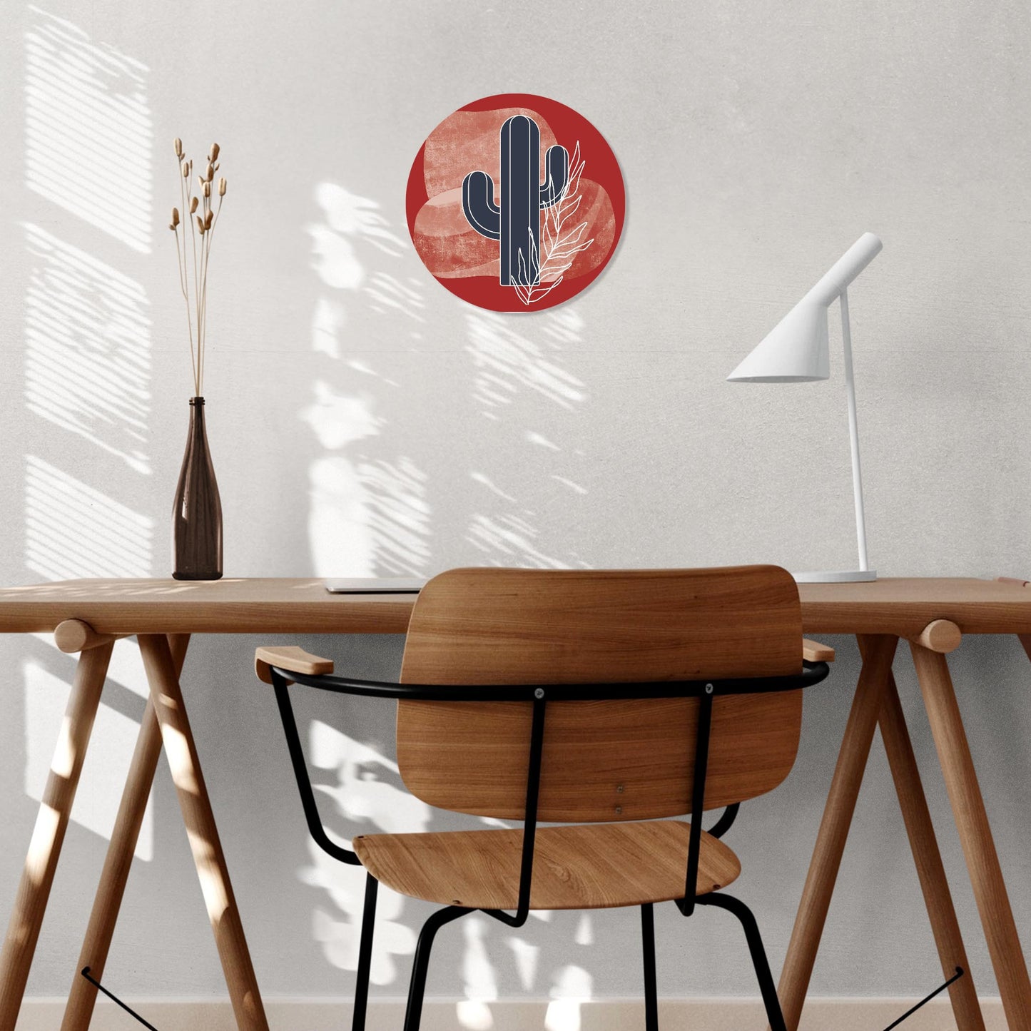 Modern Minimalist Texas Colors Cactus | Wood Sign | Eaches | Min 1