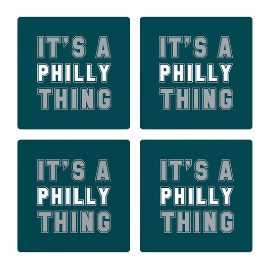 Modern Minimalist Pennsylvania Philly Thing | Absorbent Coasters | Set of 4 | Min 2