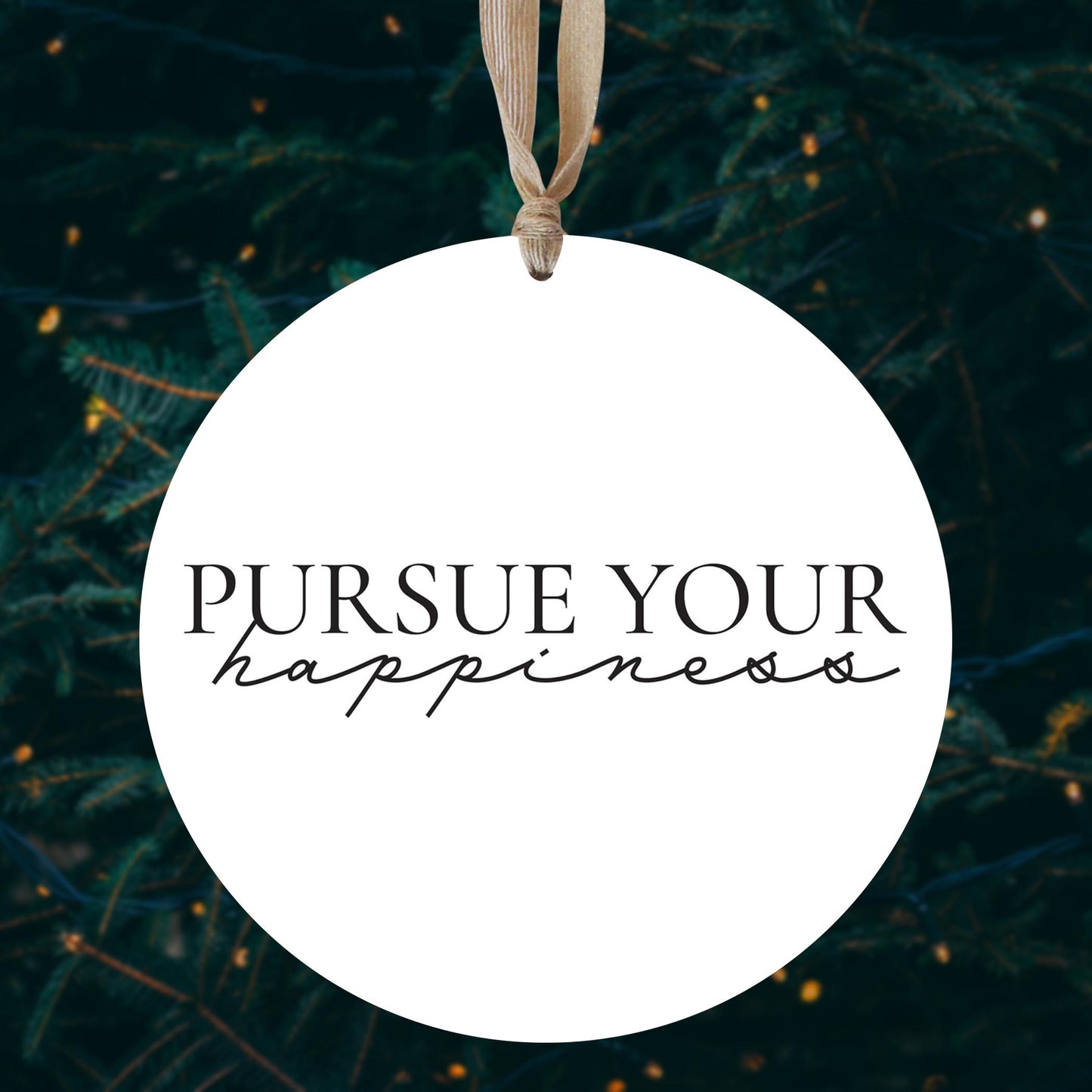 Minimalistic B&W Pennsylvania Happiness Quip | Wood Ornament | Eaches | Min 1