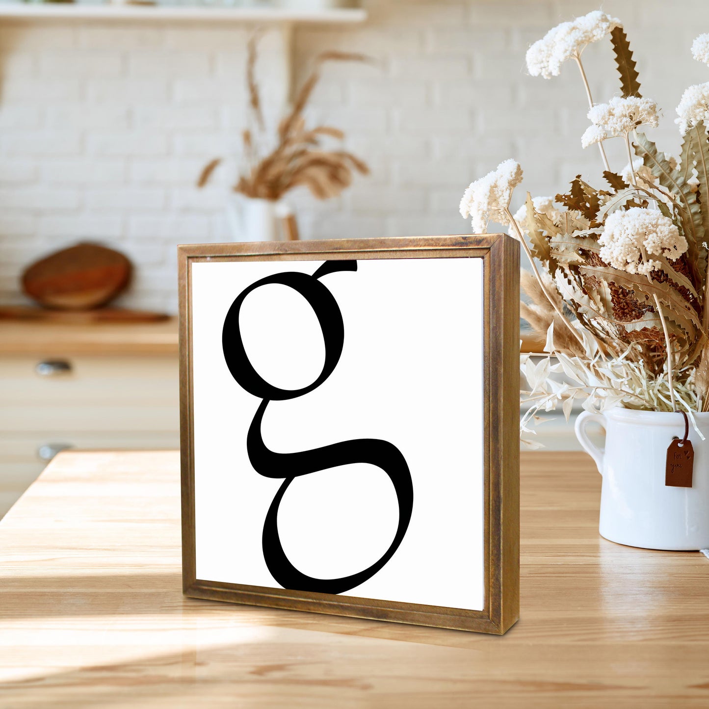 Minimalist Monogram G | Wood Sign | Eaches | Min 1