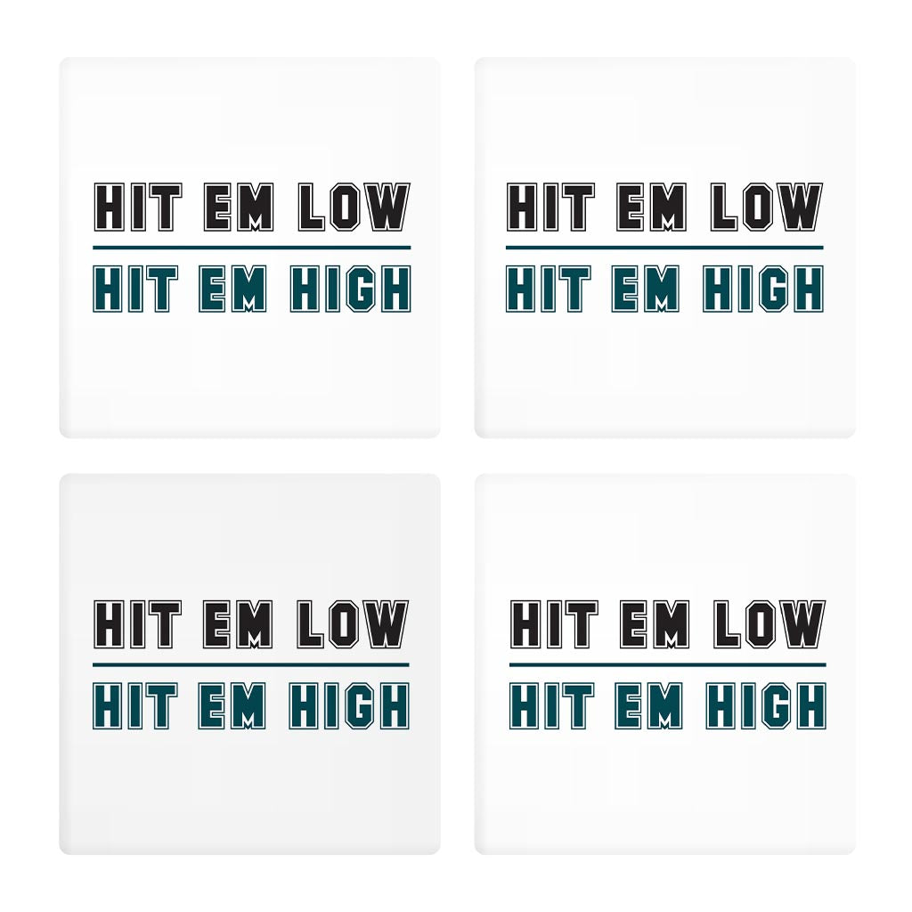 Modern Minimalist Pennsylvania Hit Em High | Absorbent Coasters | Set of 4 | Min 2