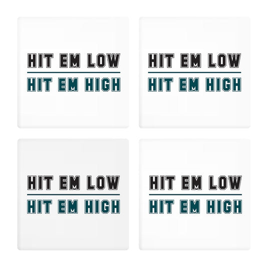 Modern Minimalist Pennsylvania Hit Em High | Absorbent Coasters | Set of 4 | Min 2