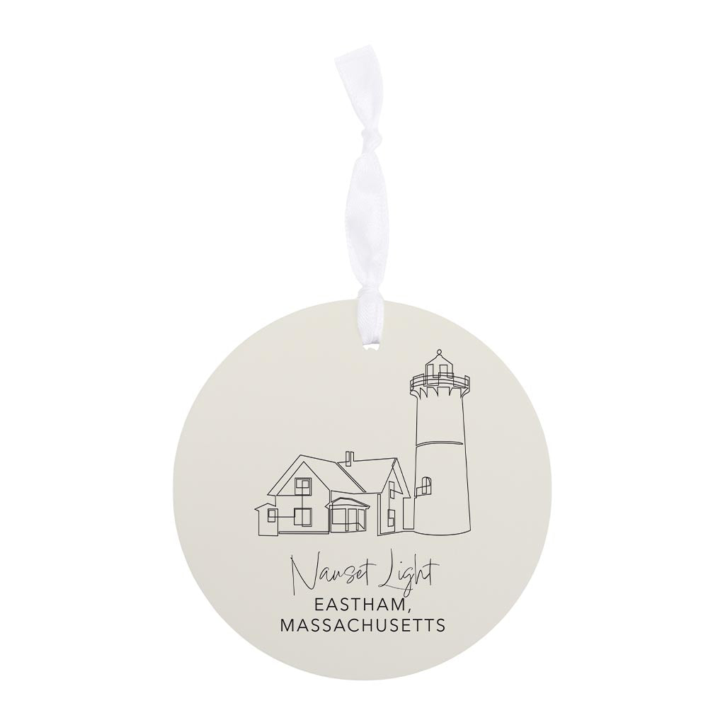 Cream Nauset Light| Wood Ornament | Eaches | Min 6
