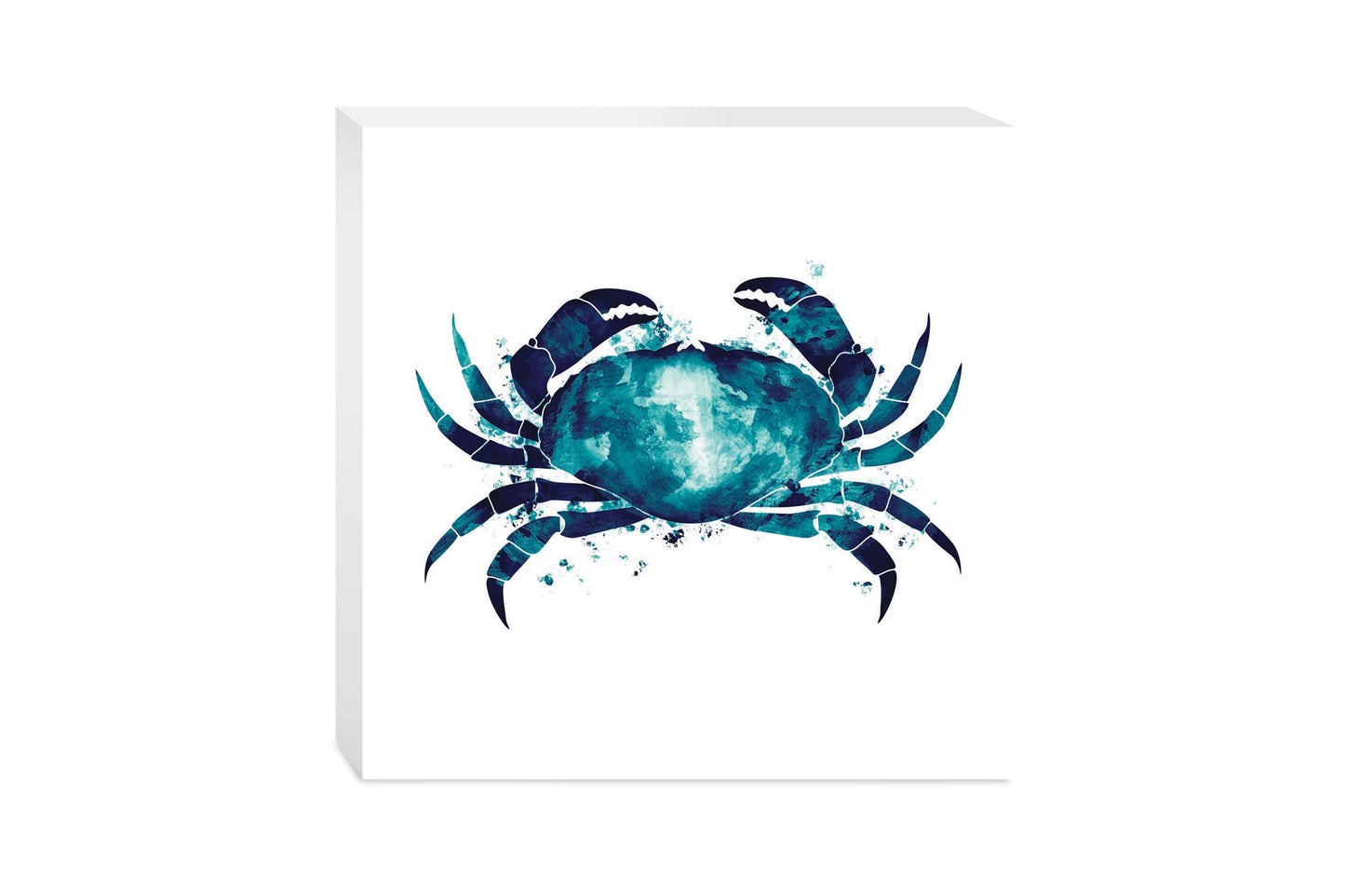 New England Water Color Crab | Wood Block | Eaches | Min 2