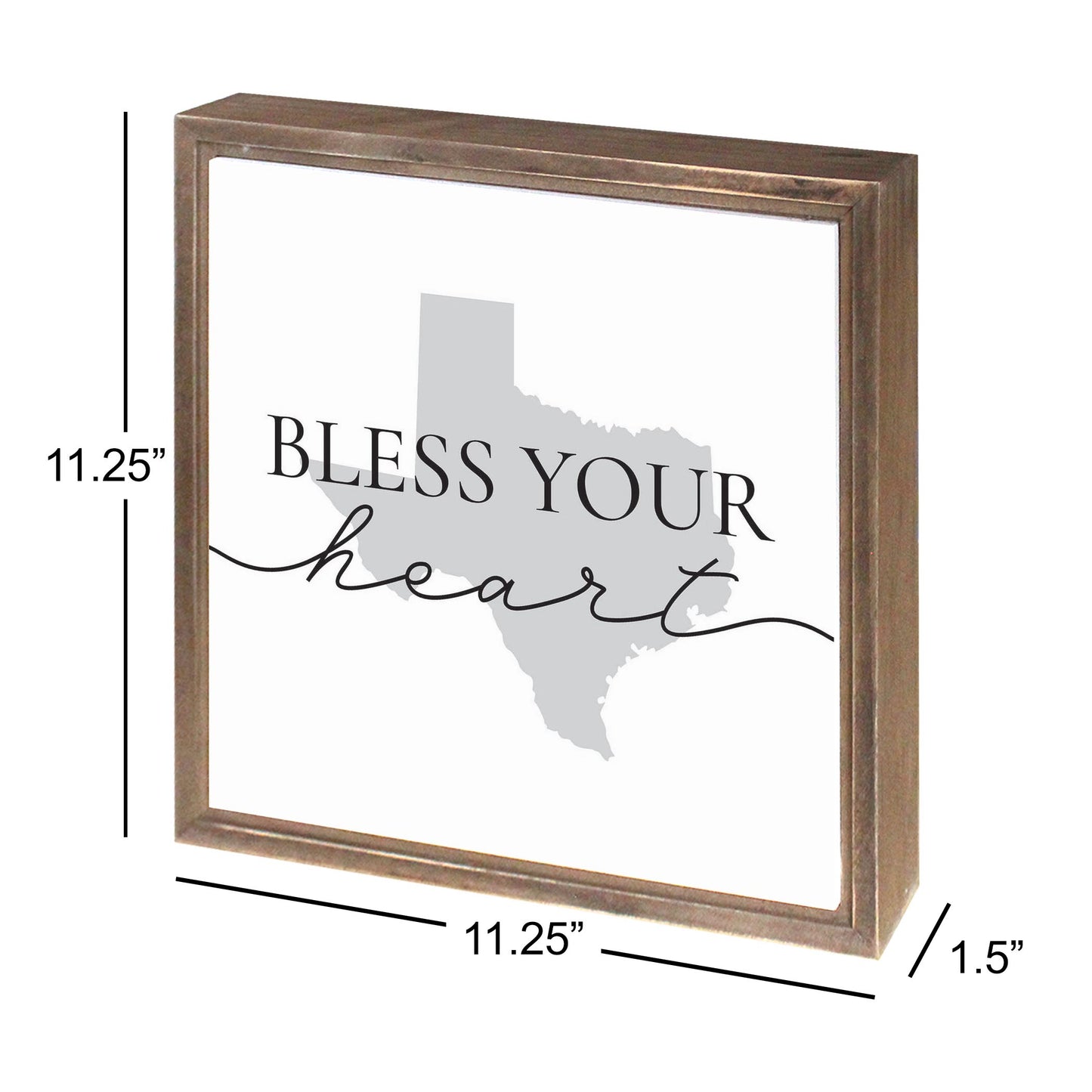 Minimalistic B&W Texas Bless Your Heart | Wood Sign | Eaches | Min 1