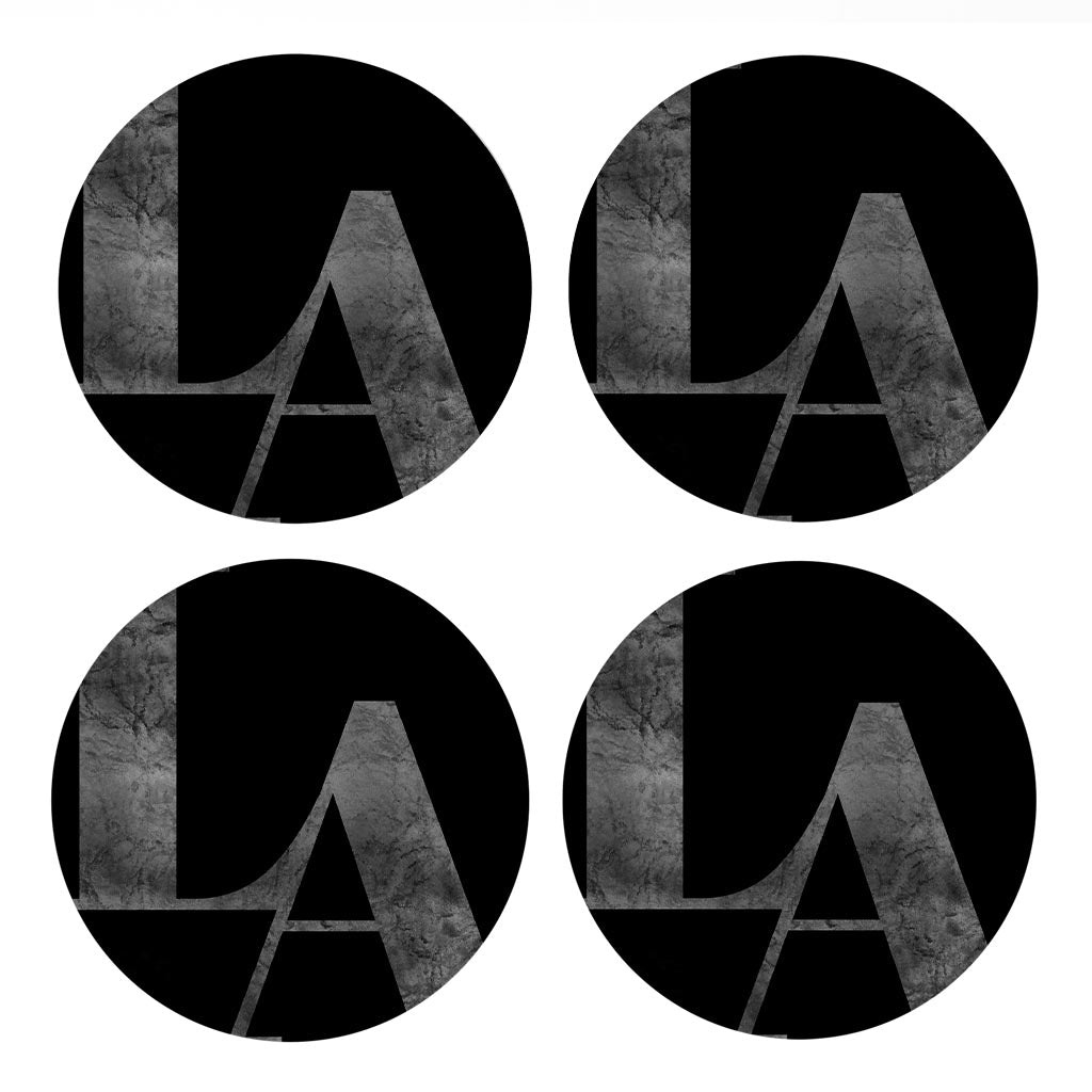 Modern Black Louisiana Initials| Absorbent Coasters | Set of 4 | Min 2