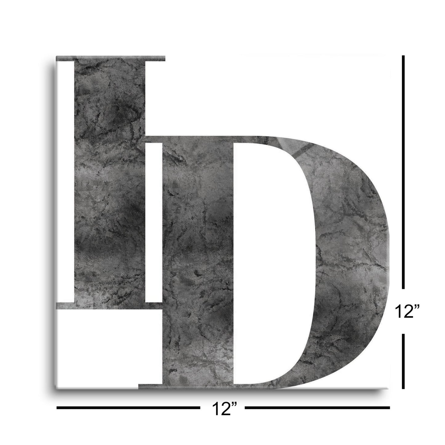 Minimalist B&W Idaho White Initials | Hi-Def Glass Art | Eaches | Min 1