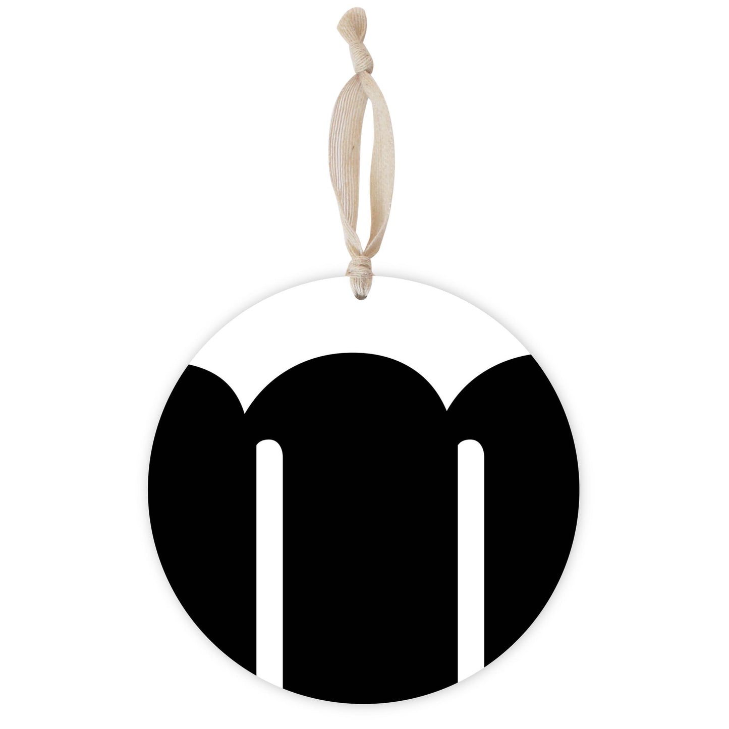 Fun Chunky Monogram M | Wood Ornament | Eaches | Min 1